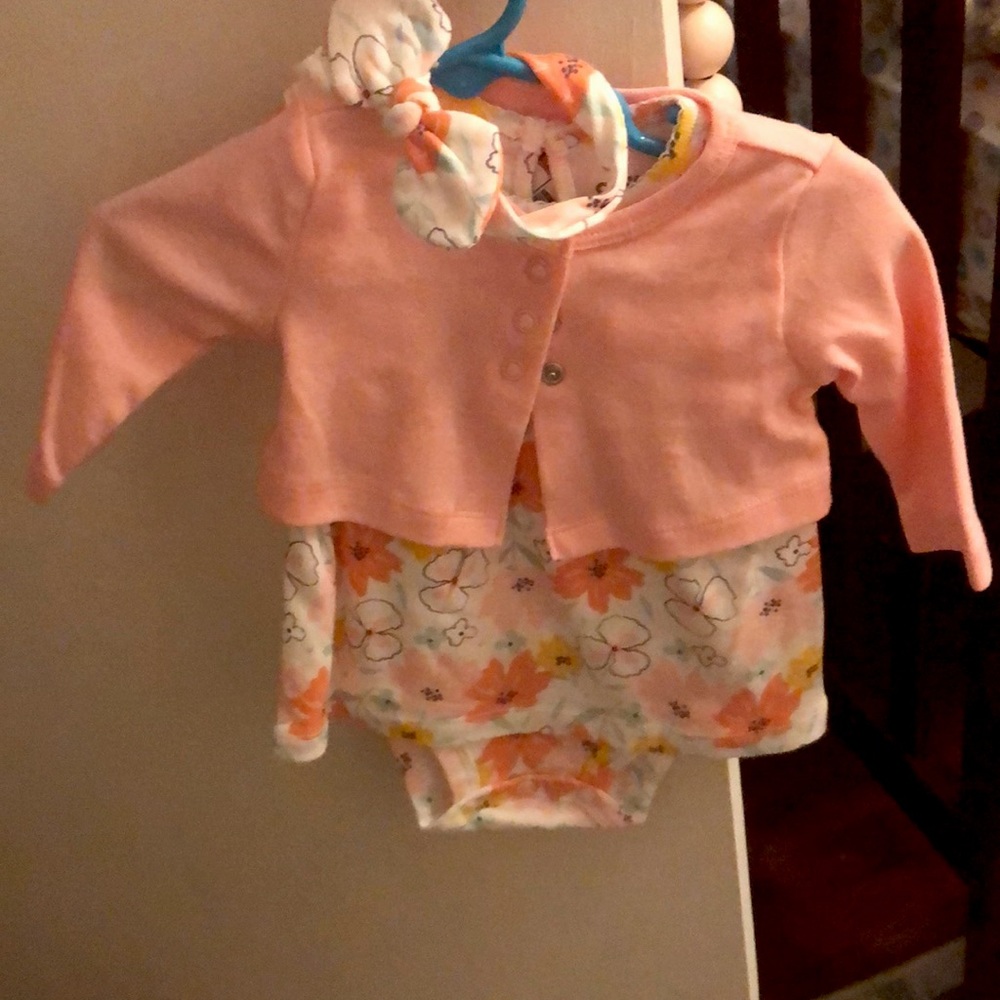 Baby clothes, baby stuff etc, vintage bottles, some kitchen stuff